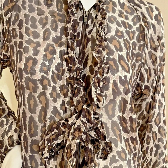 BLUMARIME Leopard Print Blouse Size 46IT NWT - Picture 7 of 11